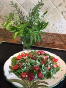Strawberry, spinach salad