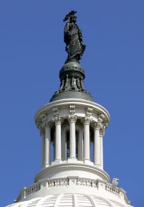 Capitol Dome topped by the Statue of Freedom