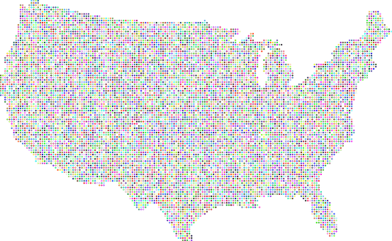 Map of United States of America