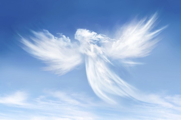 Image of an angel in the clouds