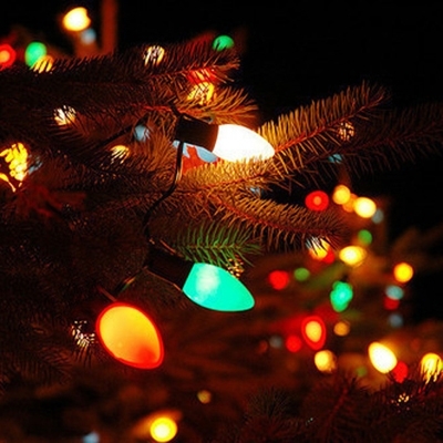 Old Fashioned colored Christmas lights