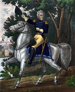 Andrew Jackson on his horse Sam Patch
