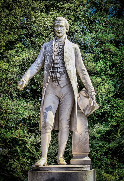 Standing statue of James Monroe