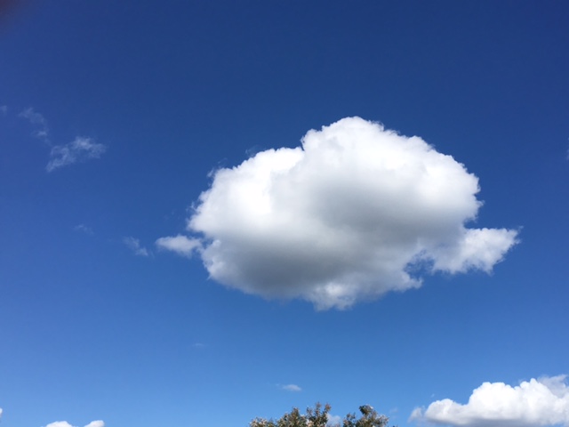 Cumulus cloud in the blue sky