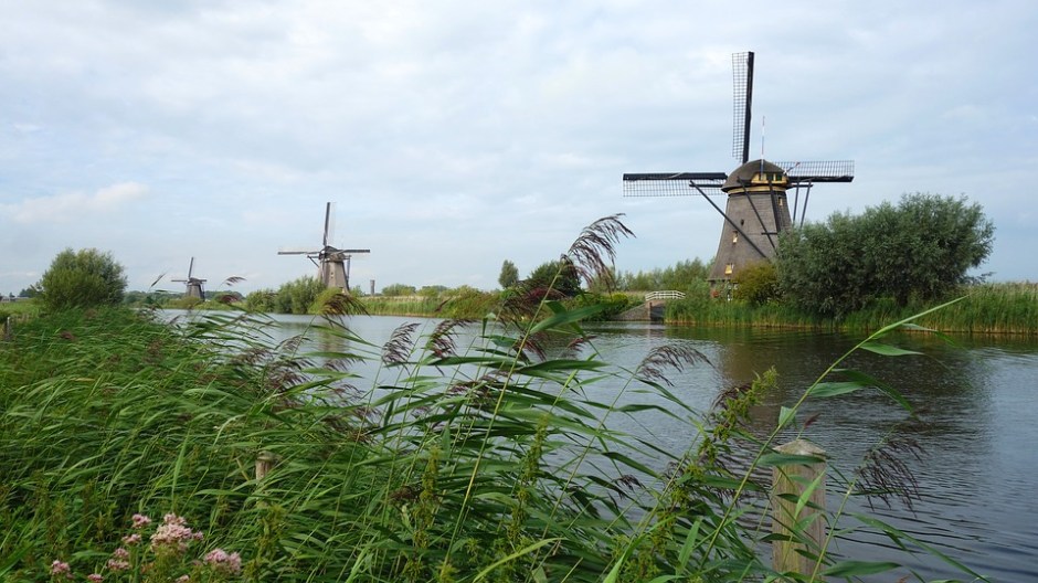 Windmills in Kinderdijk, The Netherlands