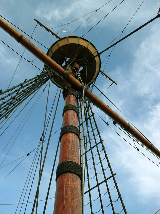 The Mayflower mast and crow's nest