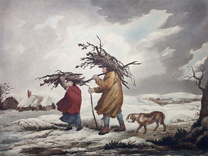 Cottagers in Winter, George Morland, 1795
