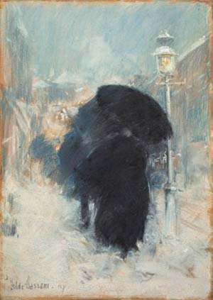 Childe Hassam (1859-1935), A New York Blizzard