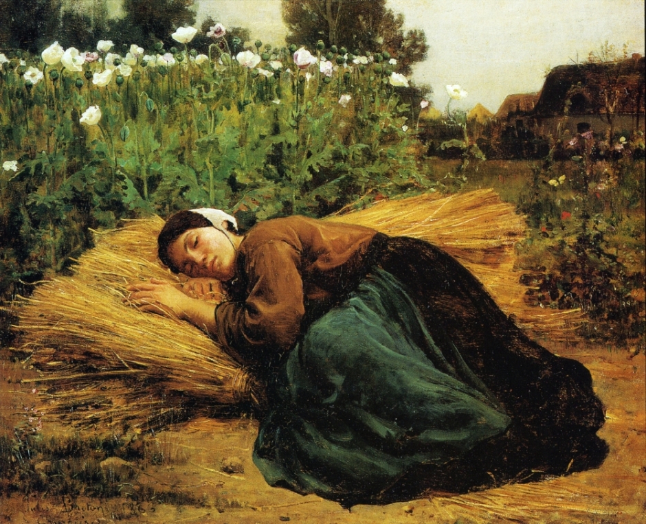 Rest in the fields, Jules Breton, 1866